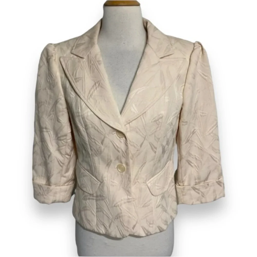Worthington 3/4 Length Sleeve Porcelain Beige Blazer 14 NWOT - Picture 1 of 6
